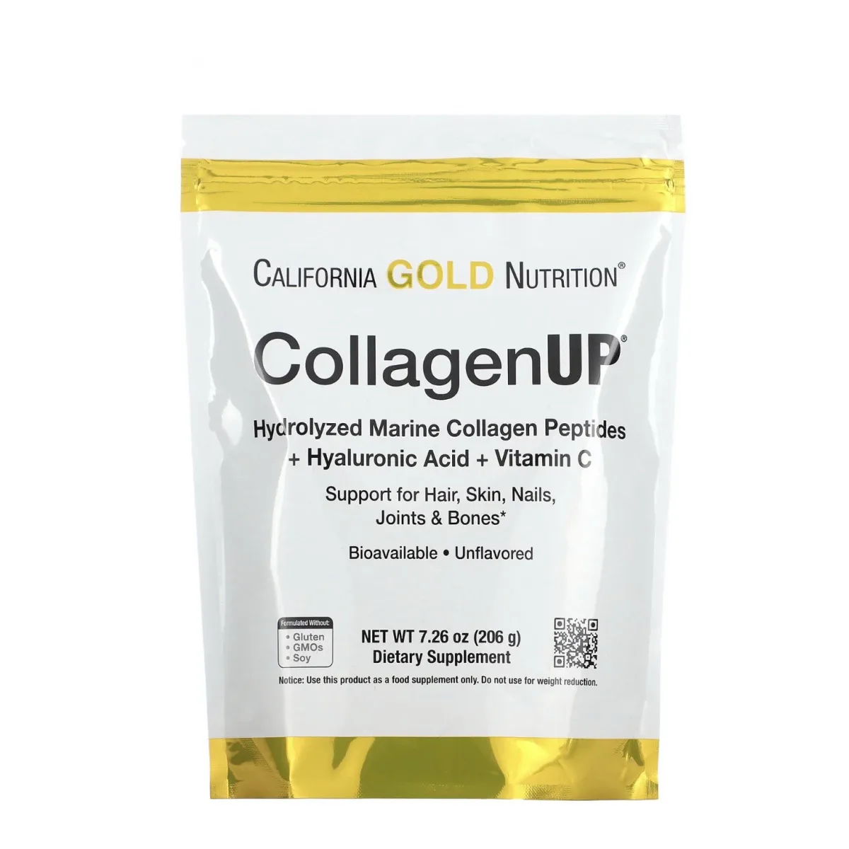 California Gold Nutrition CollagenUP كولاجين بحري + هيالورونيك + فيتامين C - 206 غ