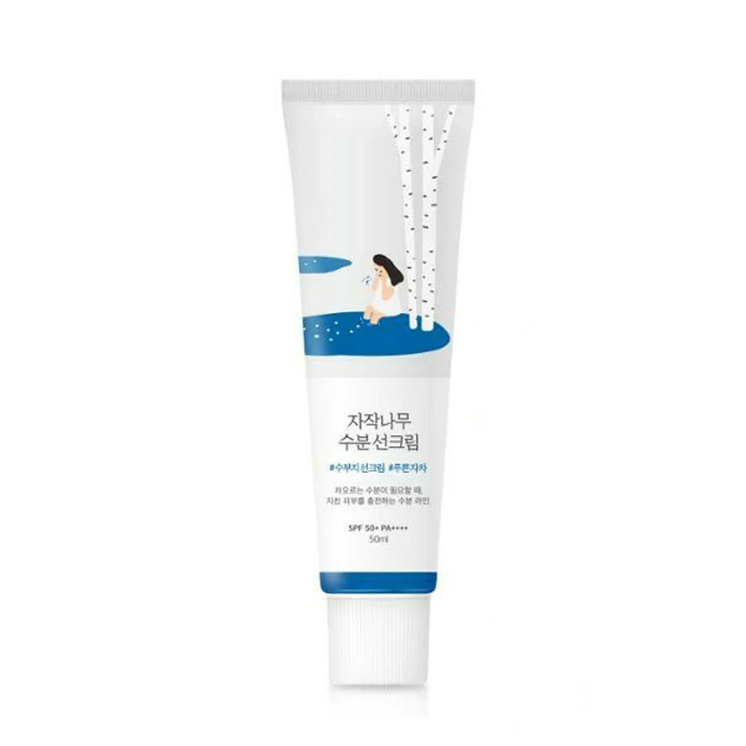 واقي شمس Round Lab Birch Juice Moisturizing Sun Cream SPF50+ - 50 مل