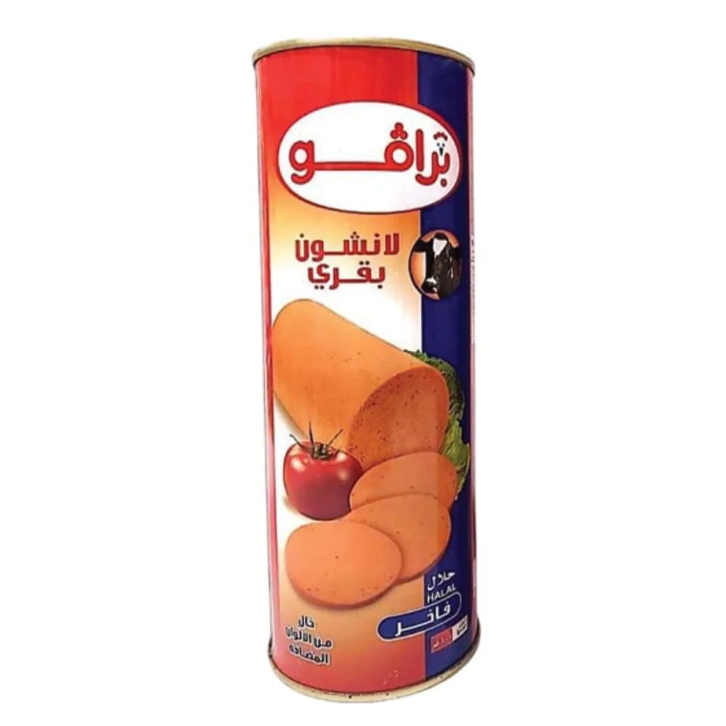 لانشون لحم براڤو بوزن 800 غم من قسم البقالة