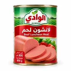 لانشون لحم من الوادي 800 غم - منتجات البقالة