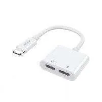 محول Joyroom S-Y104 Dual Lightning أبيض