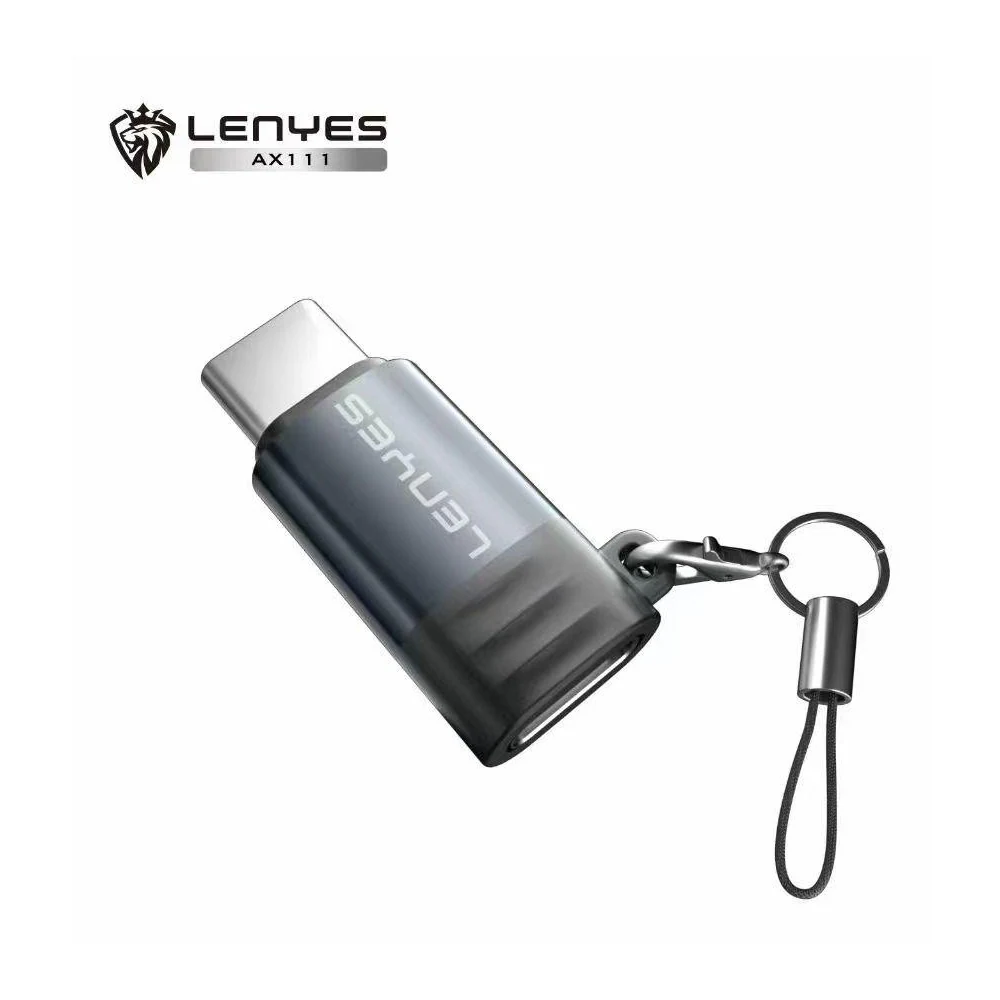 محول LENYES AX111 من Lightning أنثى إلى Type-C ذكر لنقل البيانات