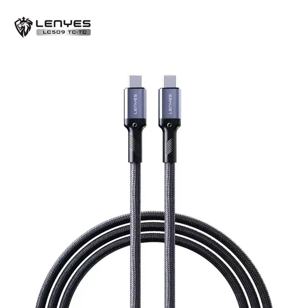 كيبل بيانات مضفّر LENYES LC509 TC-TC بطول 1 متر و5V/3A