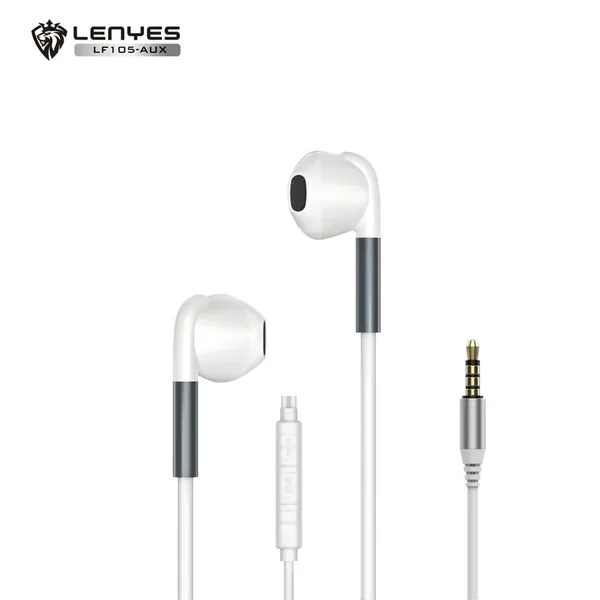 سماعات أذن LENYES LF105-AUX بموصل 3.5 مم وميكروفون