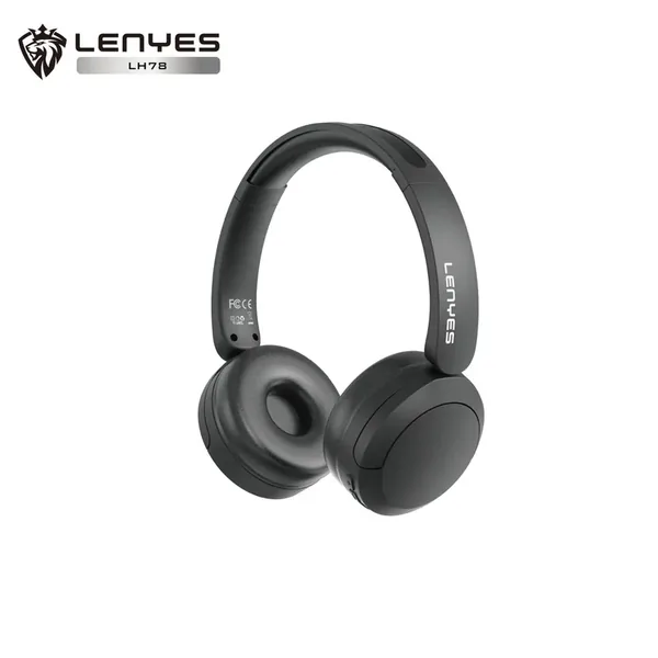سماعة رأس لاسلكية LENYES LH78 Bluetooth 5.4 باللون الأسود