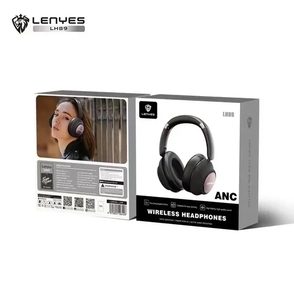 سماعة رأس LENYES LH89 ANC Bluetooth 5.3 ببطارية 300mAh