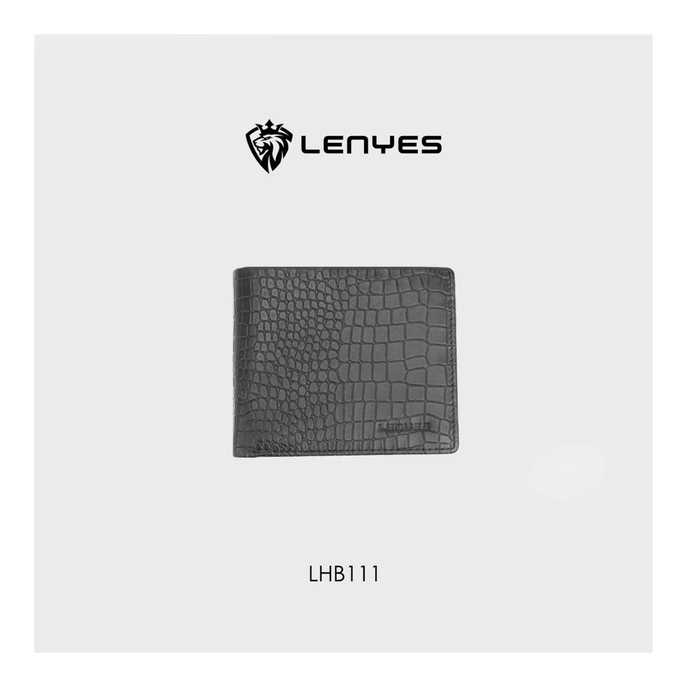 محفظة جلد طبيعي LENYES LHB111 بنقشة تمساح