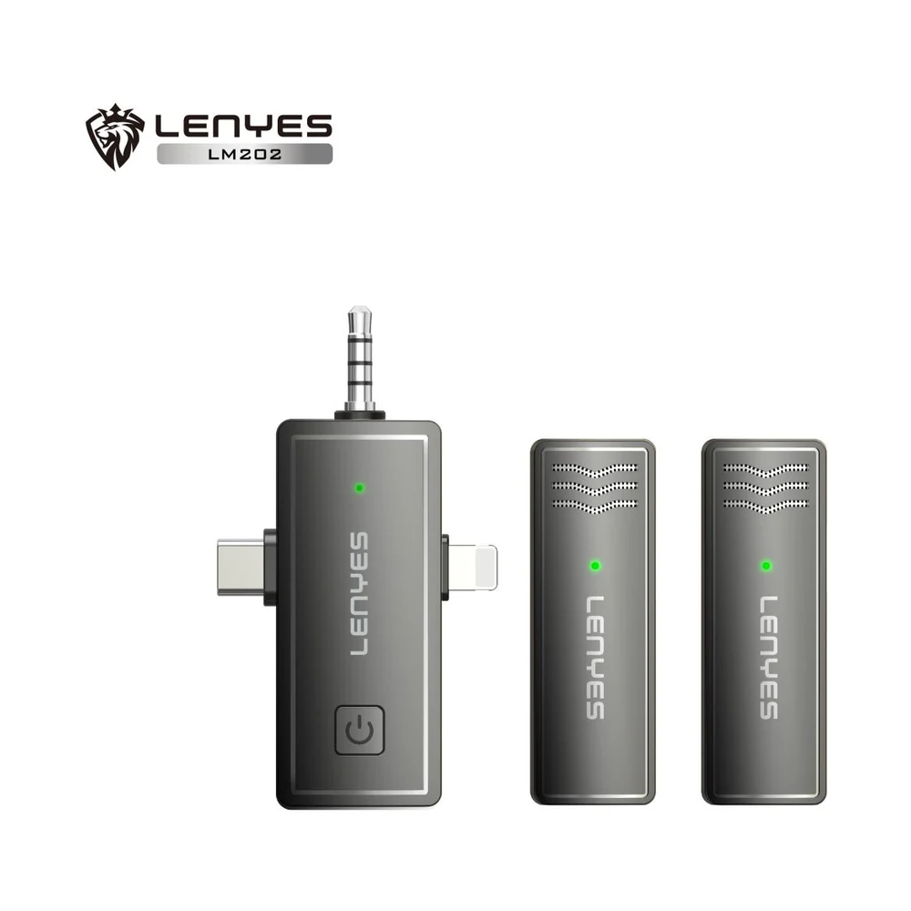 مايكروفون لافالير لاسلكي LENYES LM202 بمدى 10 أمتار أو أكثر