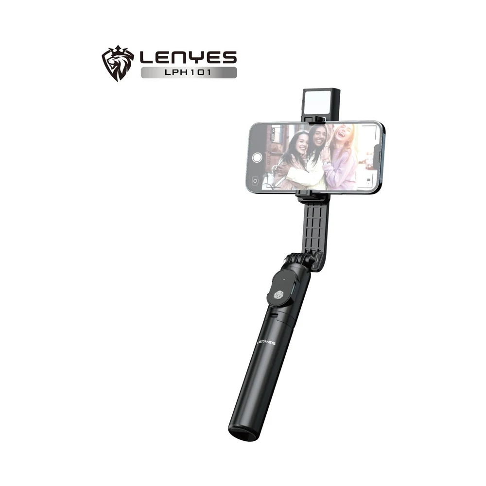 عصا سيلفي وحامل LENYES LPH101 مع ريموت Bluetooth ودوران 360°