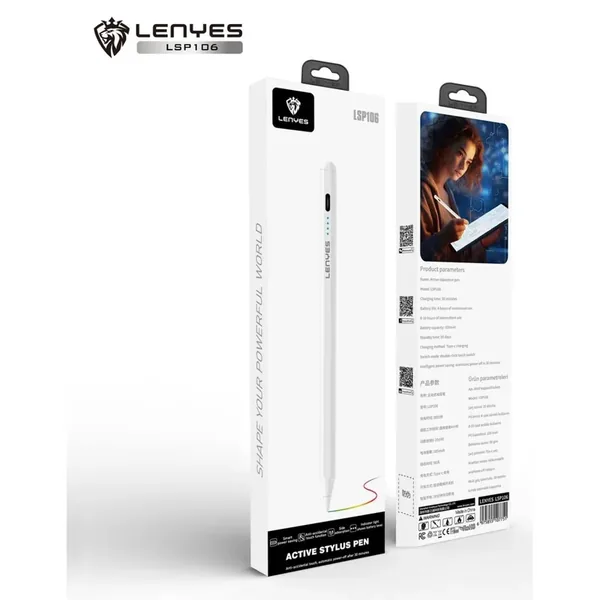 قلم لمس سعوي نشط LENYES LSP106 باللون الأبيض