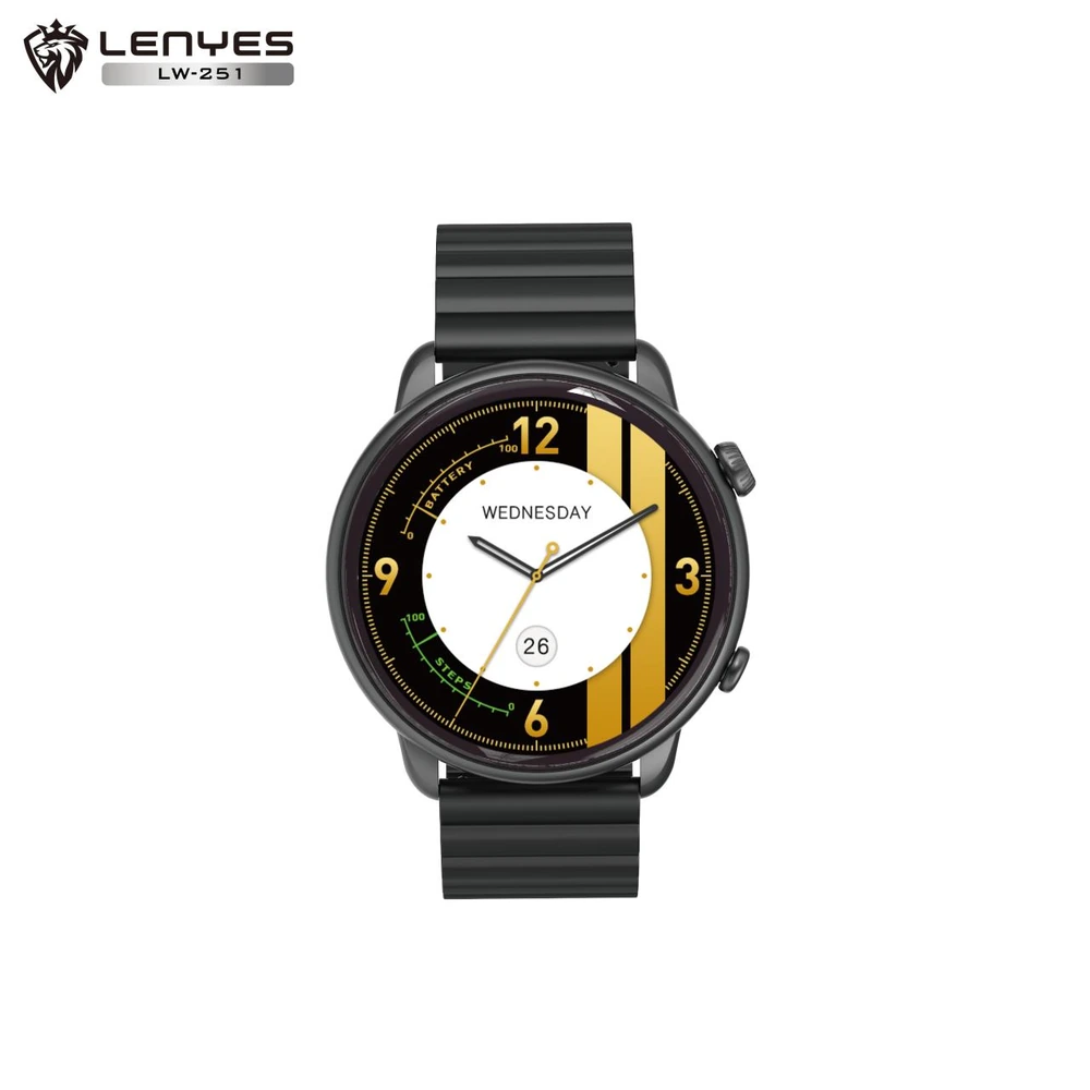 ساعة ذكية LENYES LW-251 شاشة 1.43 بوصة ومقاومة ماء IP68