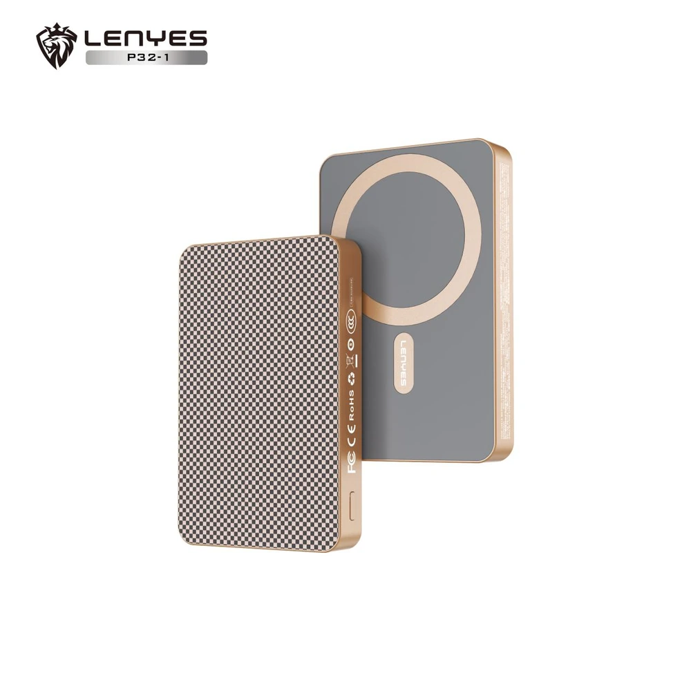 باور بانك LENYES P32-1 سعة 10000mAh مع شحن لاسلكي 15W