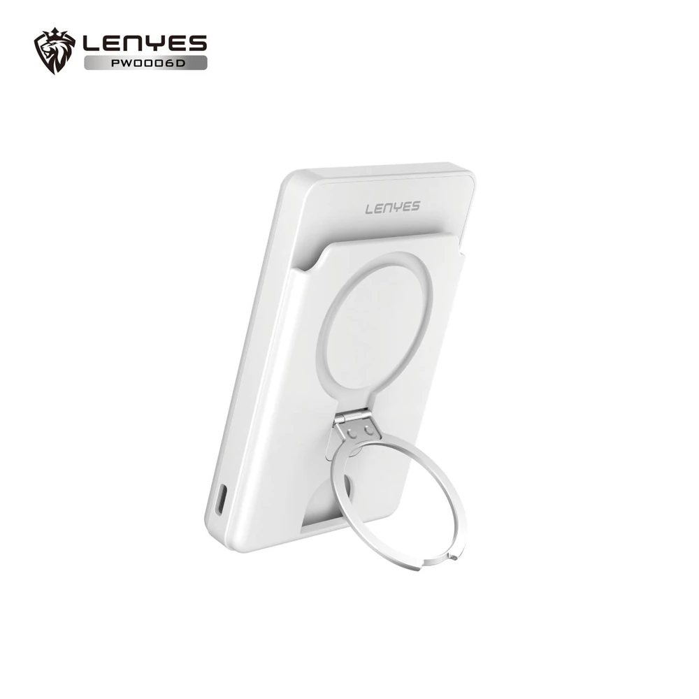 باور بانك LENYES PW0006D سعة 5000mAh مع شحن لاسلكي 15W
