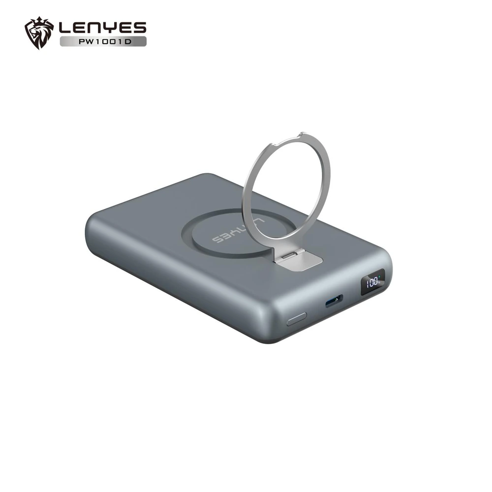 باور بانك LENYES PW1001D سعة 10000mAh مع شحن لاسلكي 15W