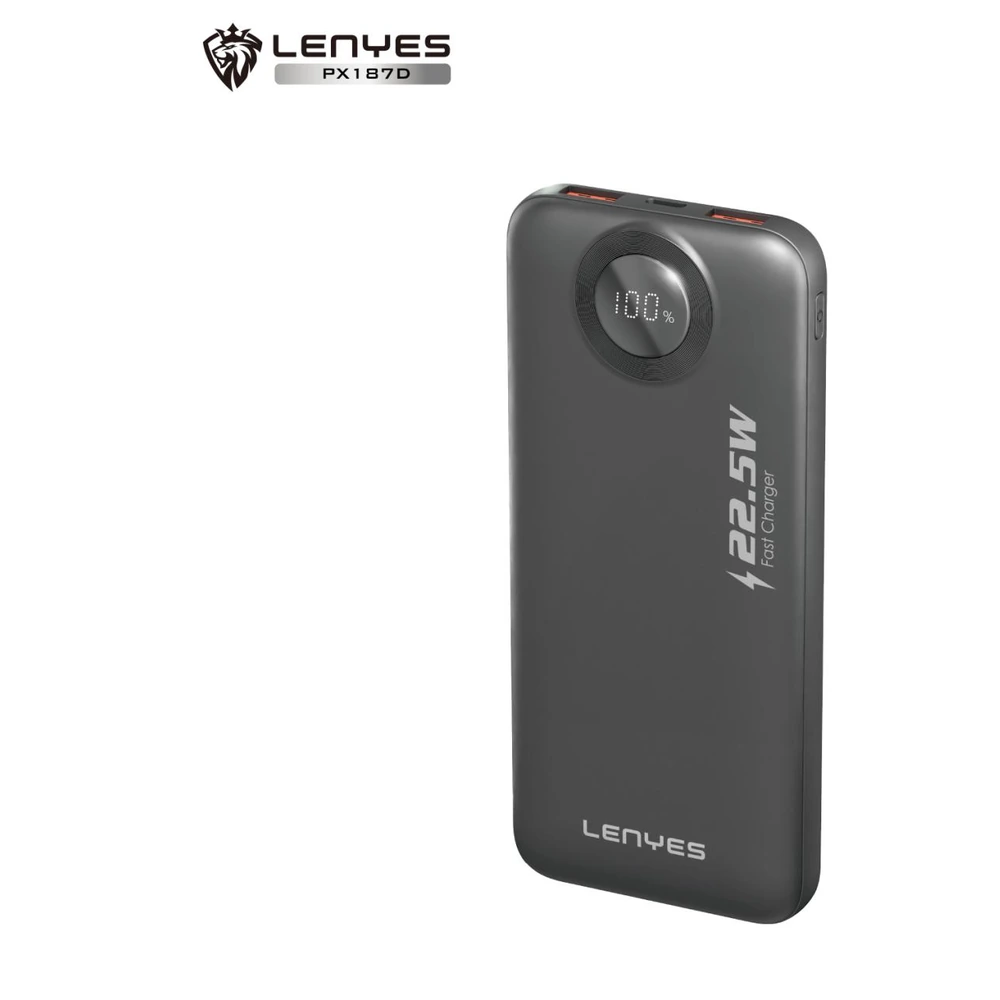 باور بانك LENYES PX187D بشحن سريع 22.5W وشاشة رقمية