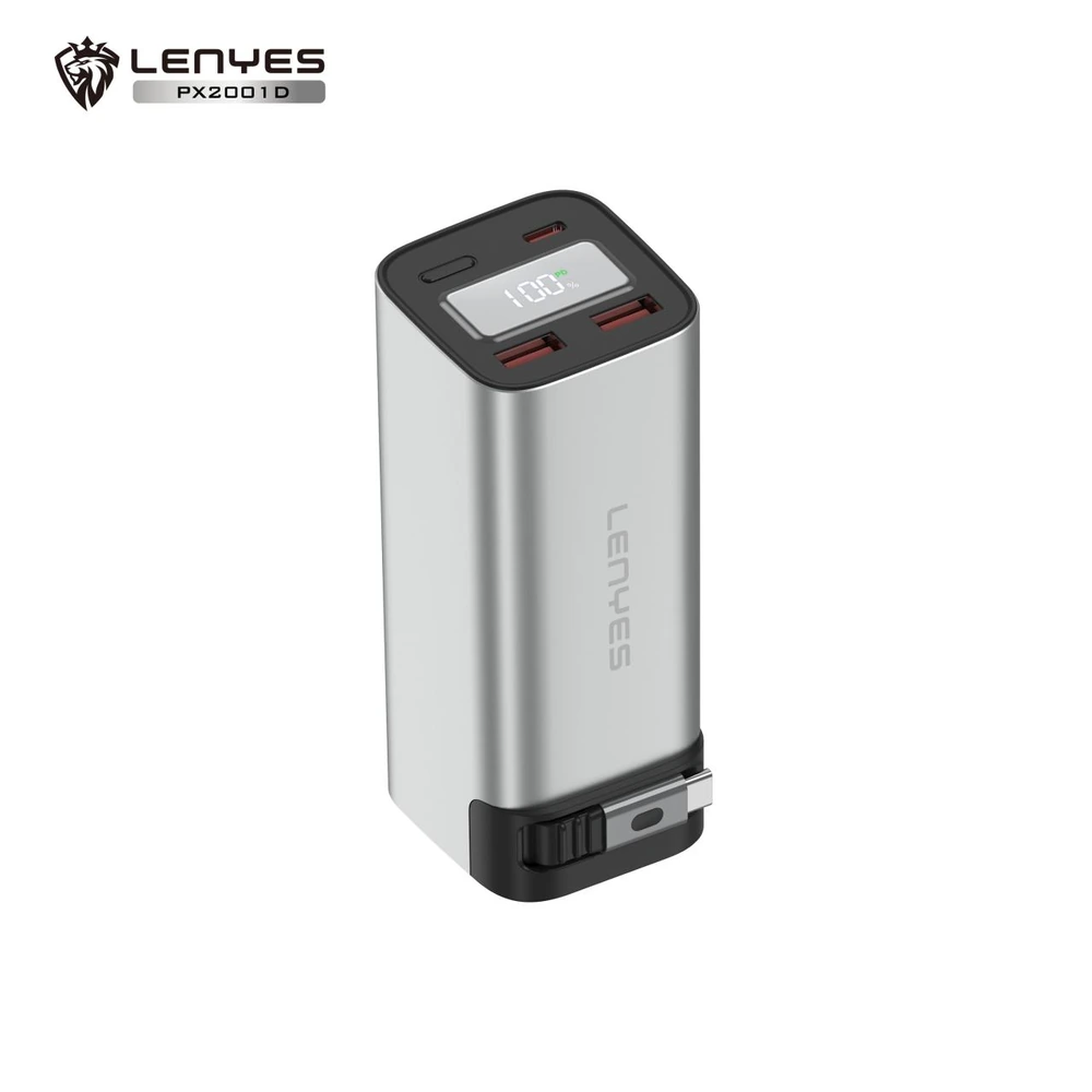 باور بانك LENYES PX2001D سعة 20000mAh بشحن Type-C حتى 100W