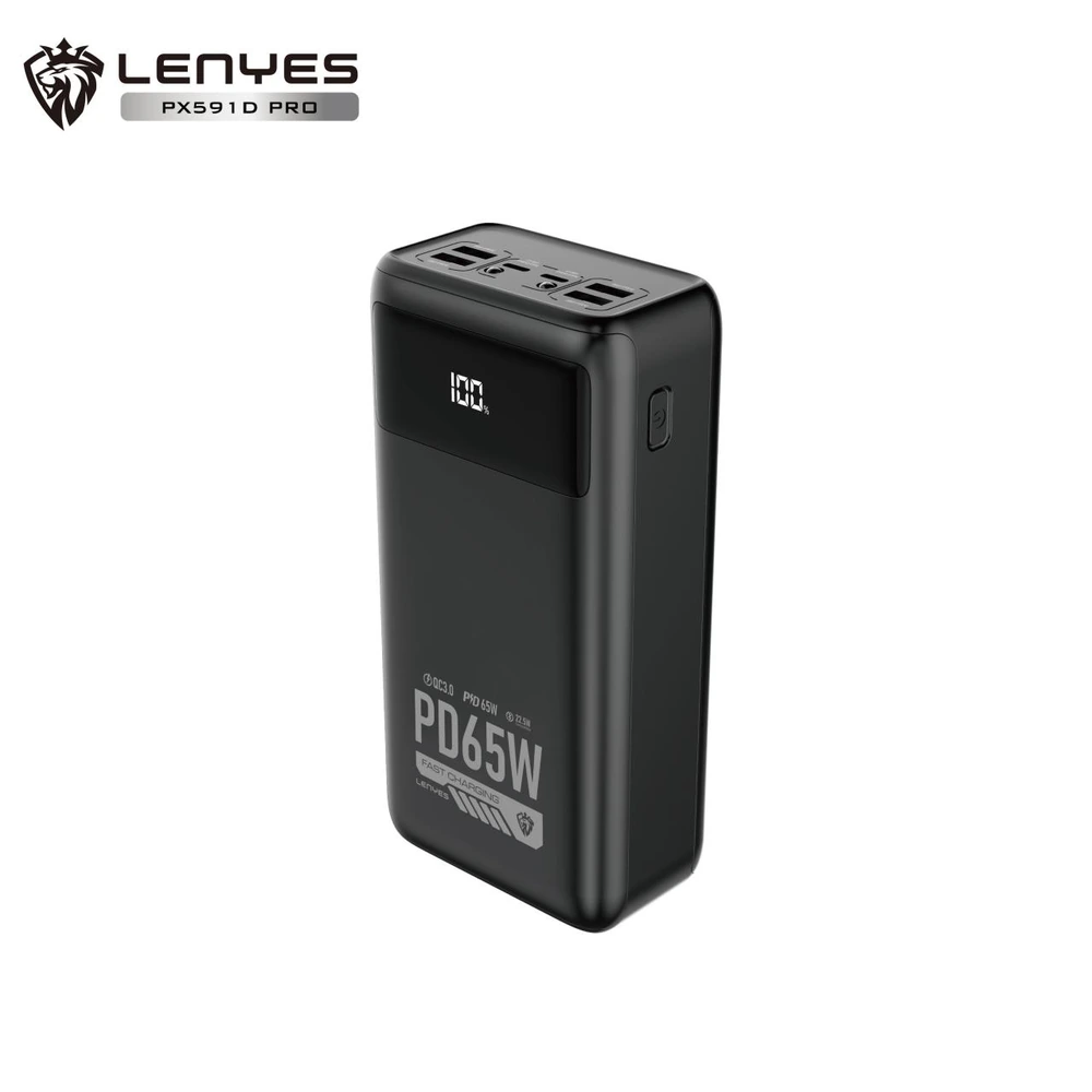 باور بانك LENYES PX591D PRO سعة 50000mAh وشحن Type-C حتى 65W