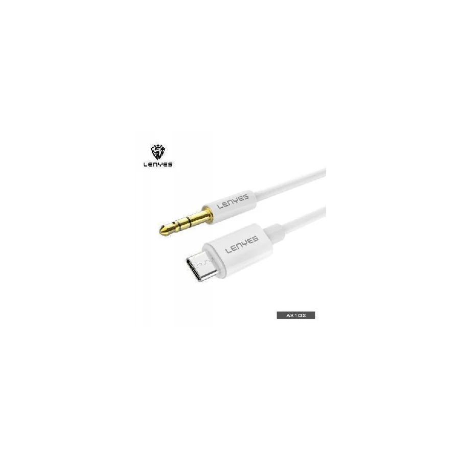 كابل صوت LENYES AX102 بطول 1 متر وموصل 3.5 مم