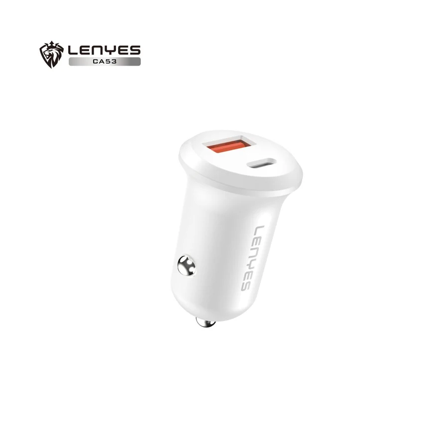شاحن سيارة LENYES CA53 بمنفذي USB-A وUSB-C
