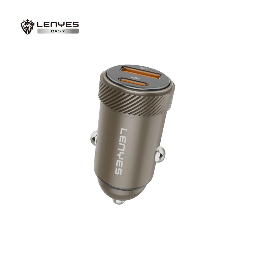 شاحن سيارة LENYES CA57 بمنفذي USB-A وUSB-C