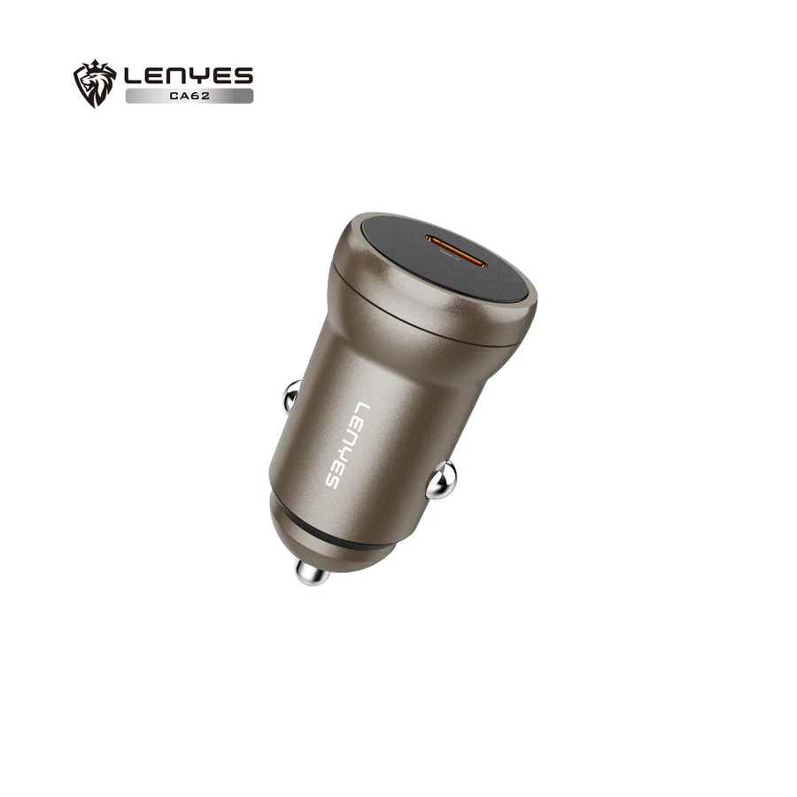 شاحن سيارة LENYES CA62 من الألمنيوم بقدرة PD 30W