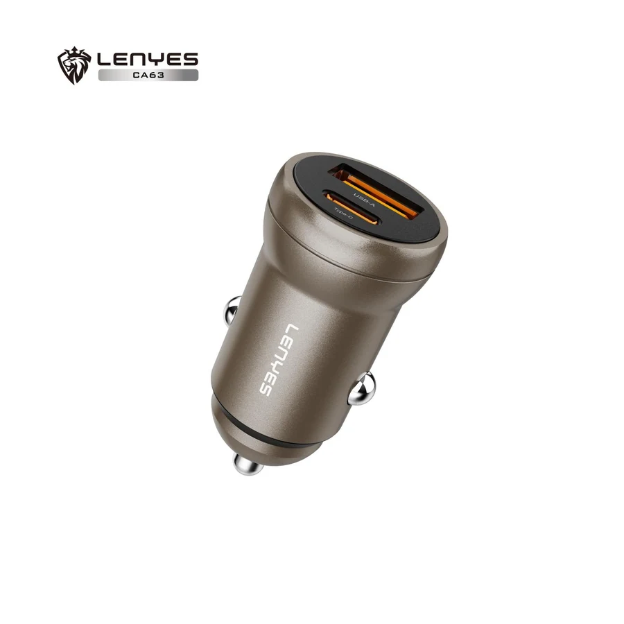 شاحن سيارة LENYES CA63 بمنفذي USB-A وUSB-C