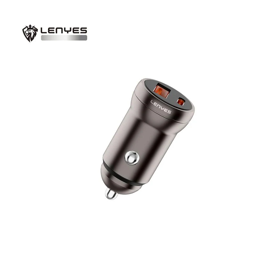 شاحن سيارة LENYES CA65 بمنفذي USB-A وUSB-C