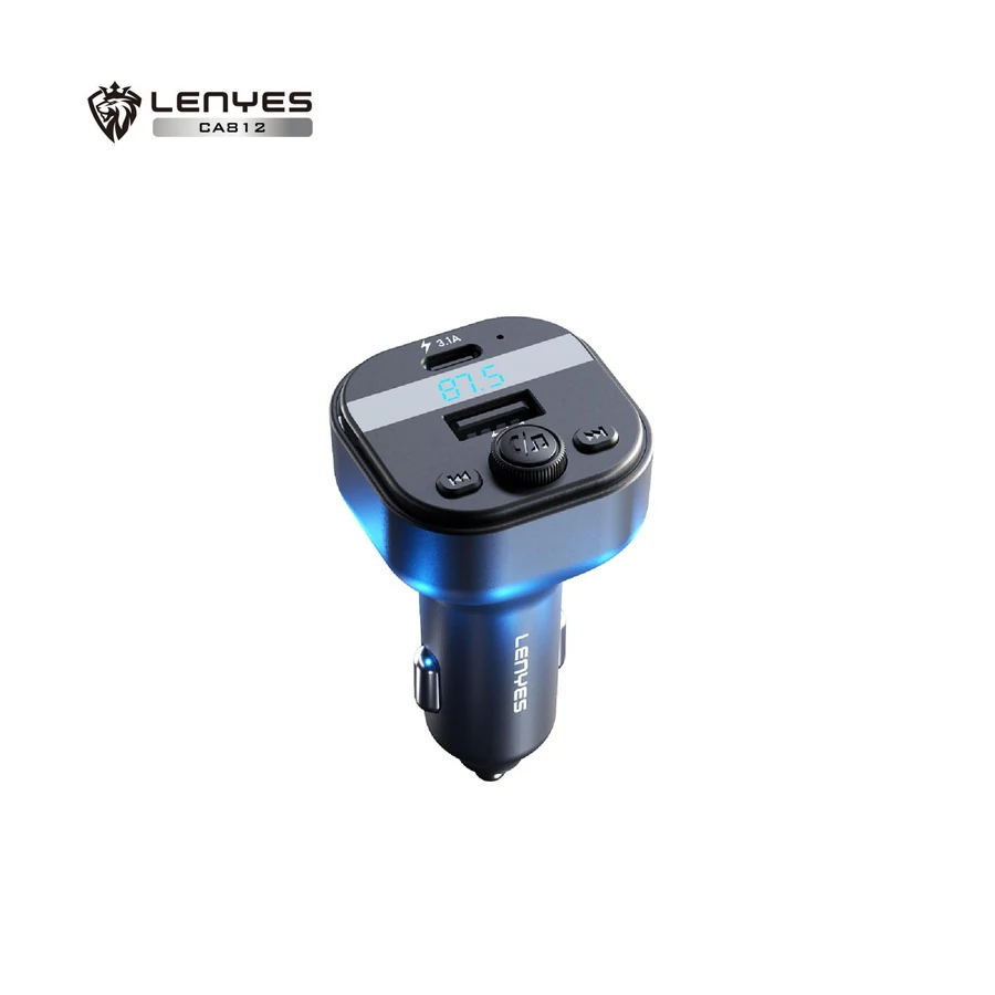 شاحن سيارة LENYES CA812 بمنفذي Type-C وUSB