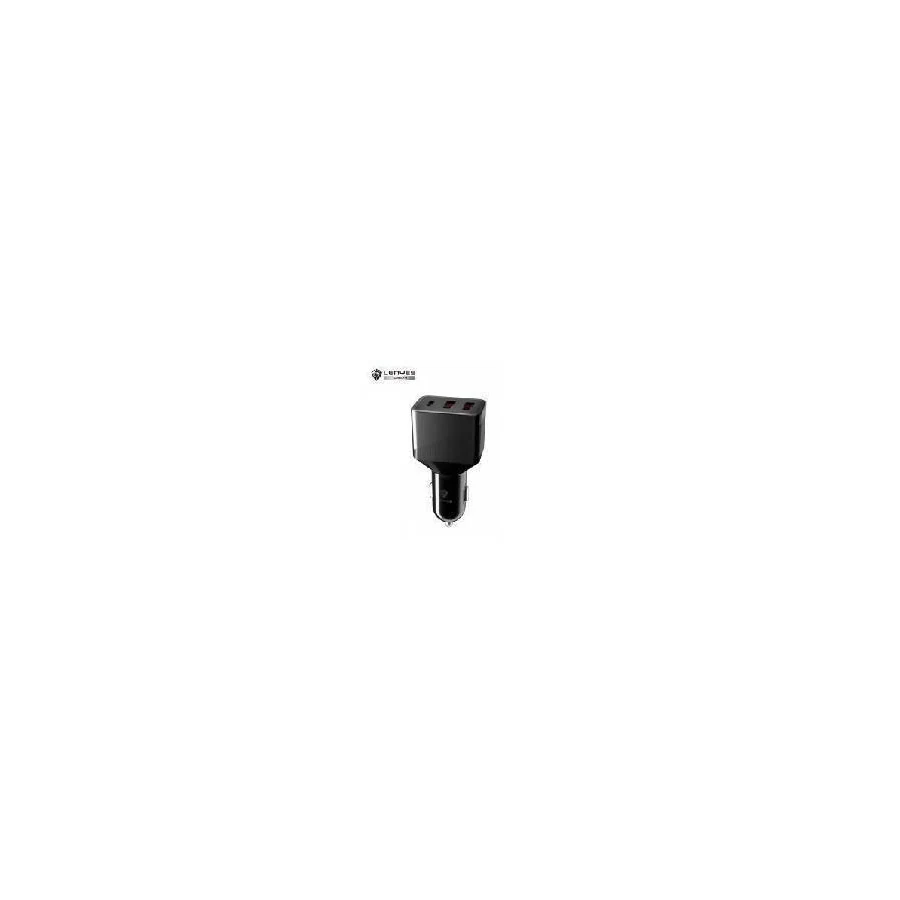 شاحن سيارة LENYES CA879 بمنفذ Type-C PD ومخرجي USB