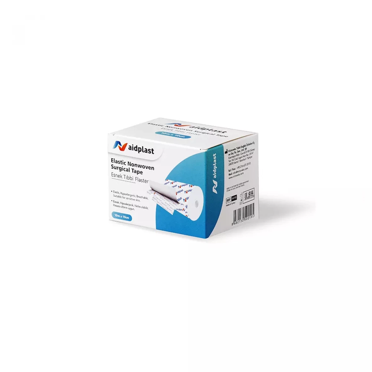 شريط جراحي مرن Aidplast V4110 مقاس 10 متر × 10 سم – مضاد للحساسية ومسامي