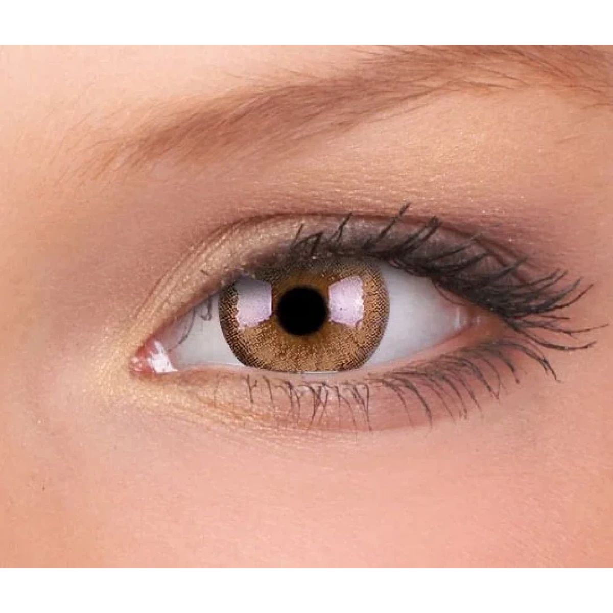 عدسات ColourVue Cheerful Woody Brown بنية عسلي طبيعية – عدستان للاستخدام الشهري