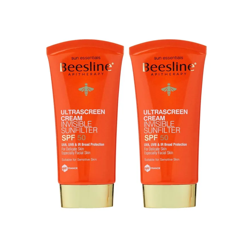 بيزلين Beesline واقي شمس غير مرئي SPF50 ألترا سكرين كريم – 60 مل (عبوتين)