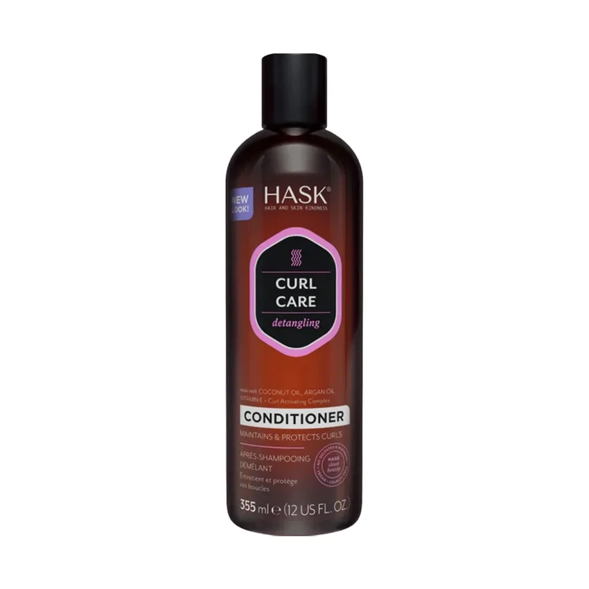 بلسم شعر بلسم هاسك HASK كيرل بزيت الأرغان وجوز الهند 355 مل