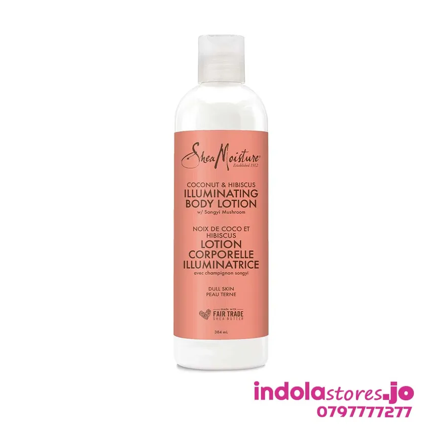 لوشن جسم شيا مويستشر SHEA MOISTURE – مرطب الشيا بجوز الهند والكركديه 384 مل