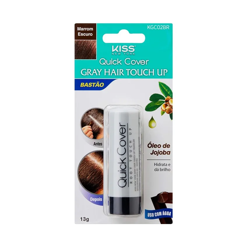 شامبو كيس Kiss – قلم ستيك لتغطية الشيب بني متوسط