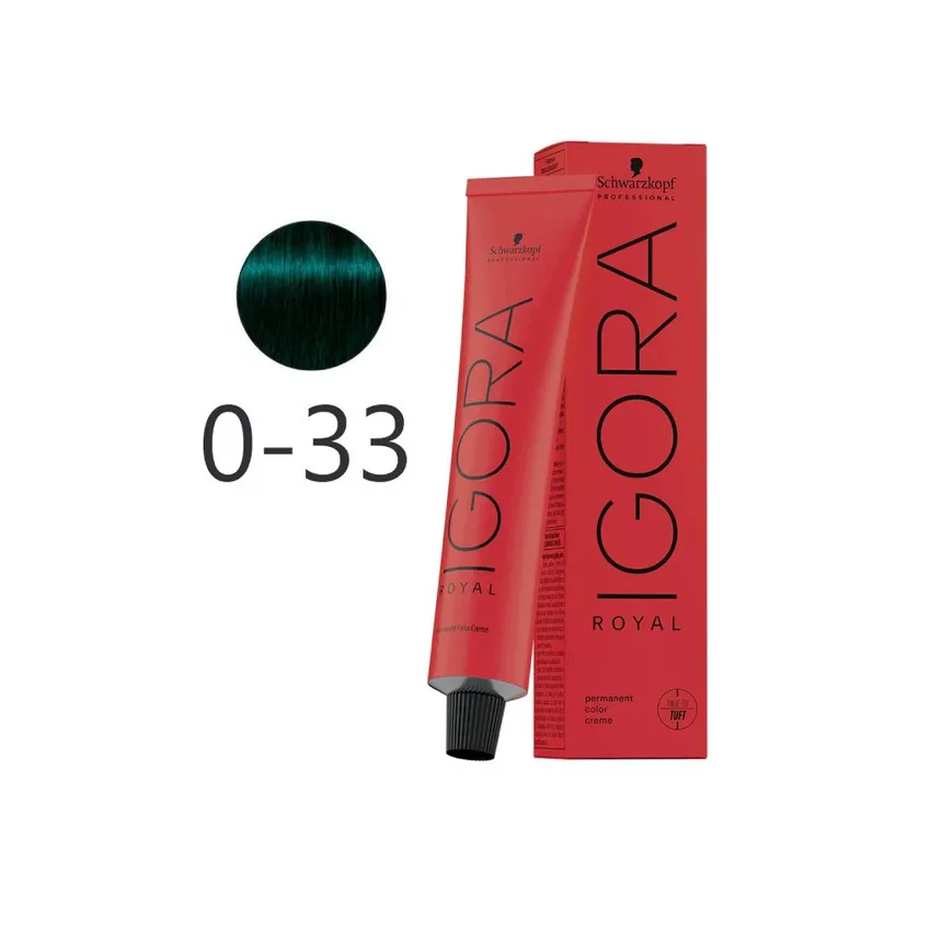 صبغة شعر إيغورا رويال Igora Royal مع أوكسي 60 مل 0/33 مركز مضاد للأحمر