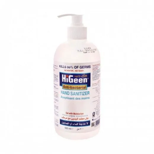 هايجين HIGEEN – جل كحول هاي جين بمضخة حجم 500 مل