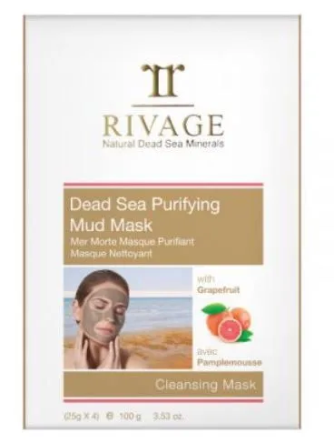 ماسك وجه قناع طين البحر الميت المنقي من ريفاج Rivage 25 جم × 4 – 100 جرام