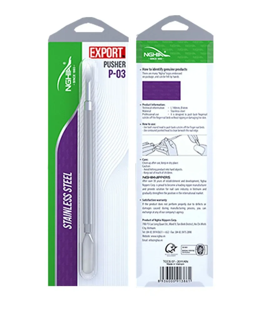 دفاشة كيوتكل نجيا NGHIA Nail Pusher P – 03 ستانلس ستيل