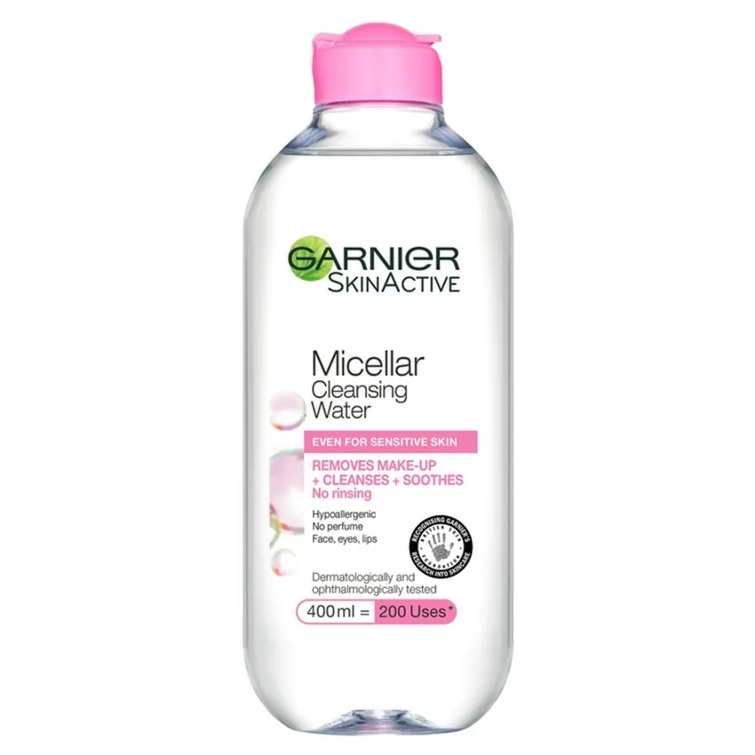 مزيل مكياج للعيون والشفاه غارنييه Garnier ماء ميسيلار للبشرة الحساسة 400 مل