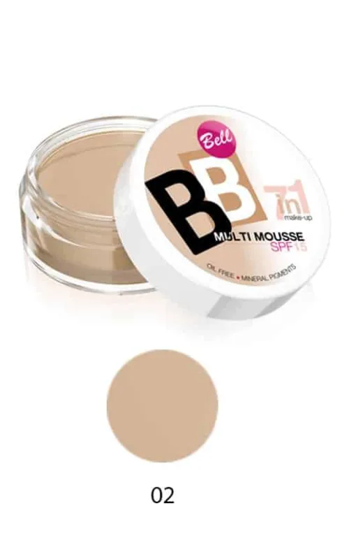 كريم أساس موس كريم أساس بيل Bell BB Multi Mousse 7 in 1 رقم 02