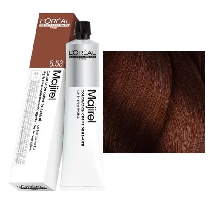 لوريال باريس L'Oréal Paris – صبغة شعر ماجريل من لوريال 6/53 أشقر ذهبي غامق ماهوجني 50 مل مع الأكسجين
