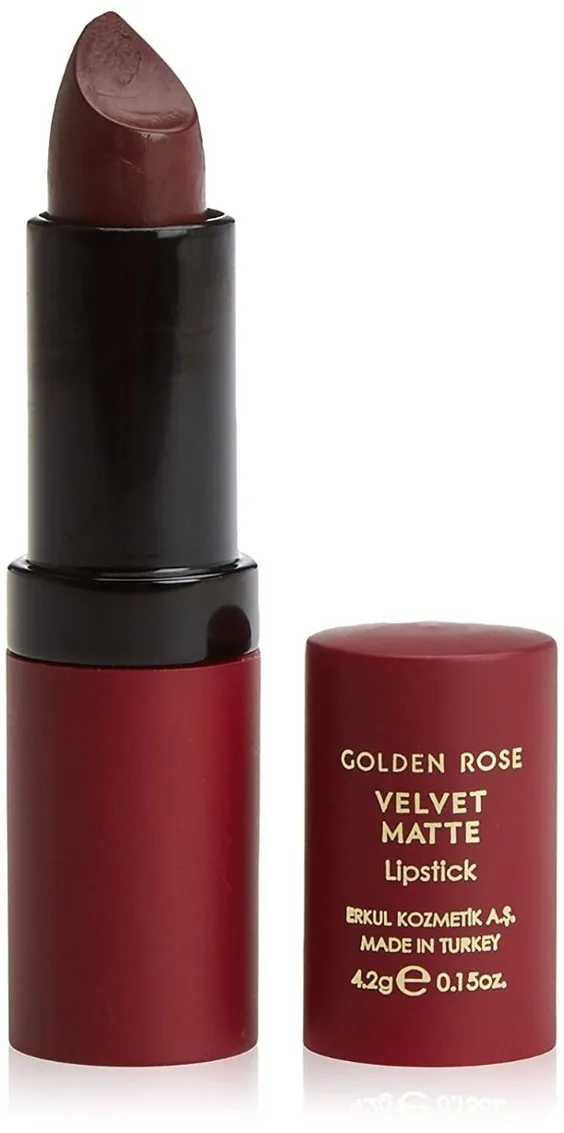 أحمر شفاه مطفي أحمر شفاه غير لامع من جولدن روز Golden Rose فيلفيت ، 23 23 غرام