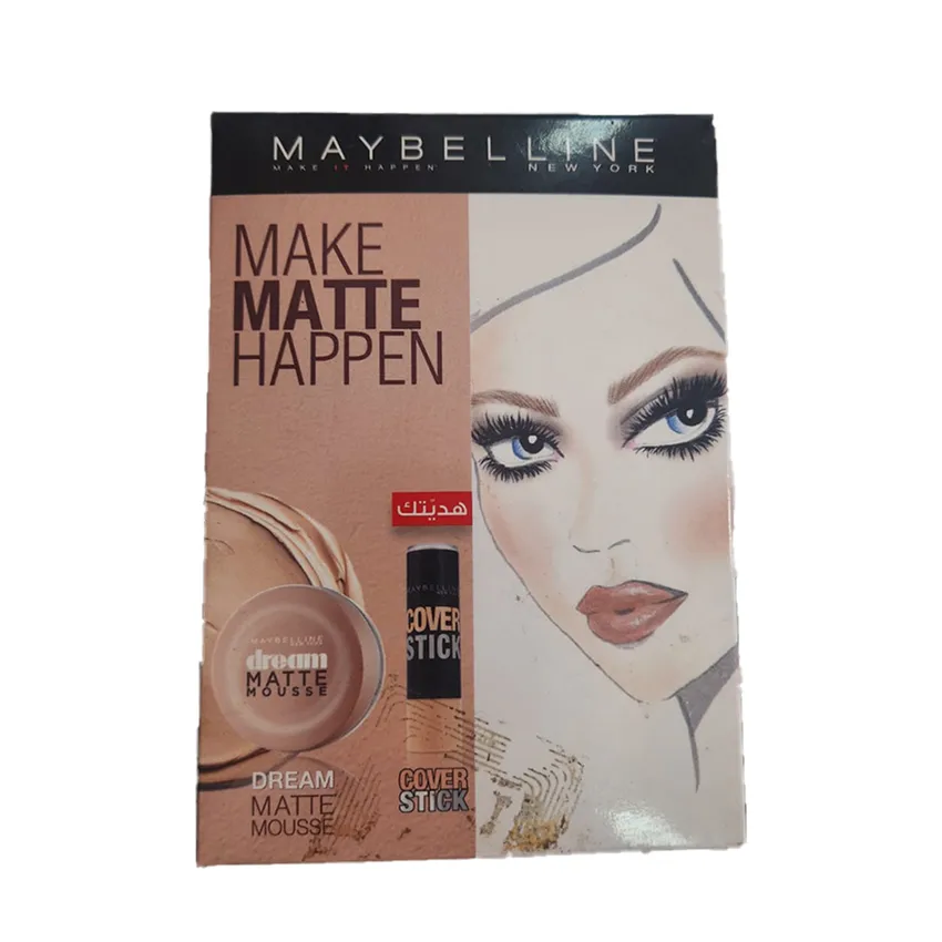 طقم مكياج للوجه ميبيلين Maybelline – طقم Dream يجمع موس للوجه مع Cover Stick بحسب اسم المورد