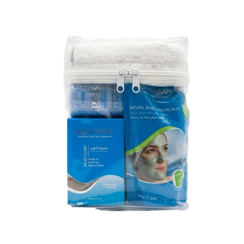 طقم عناية البحر الميت أكوا ثيرابي Aqua Therapy – اكواثيربي كت منتجات البحر الميت