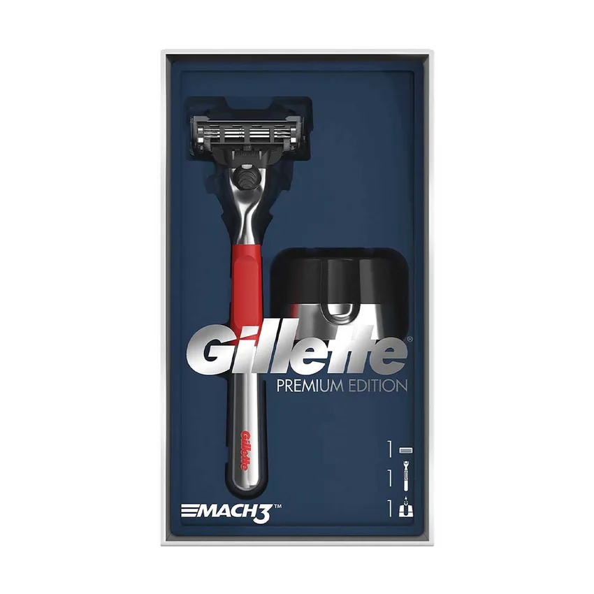 ماكينة حلاقة جيليت Gillette ماش النسخة الراقية مع حامل الواقي استعد لتجربة حلاقة فريدة ومريحة مع جيليت ماش 3 3 غرام