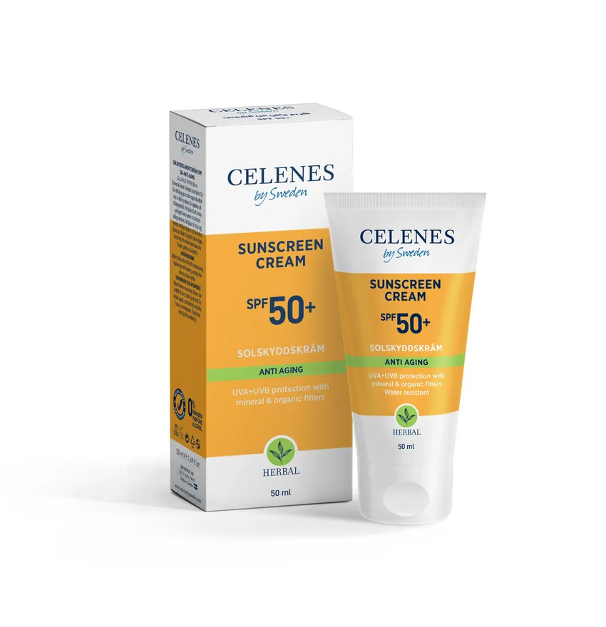 جل كولاجين للبشرة سيلينس CELENS – سيلينز كريم عشبي مضاد للشيخوخة من الشمس بمعامل حماية 50 50 مل