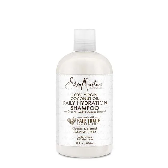 شامبو شيا مويستشر SHEA MOISTURE للترطيب اليومي لجميع أنواع الشعر بزيت جوز الهند الطبيعي خالٍ من الكبريتات 384 مل