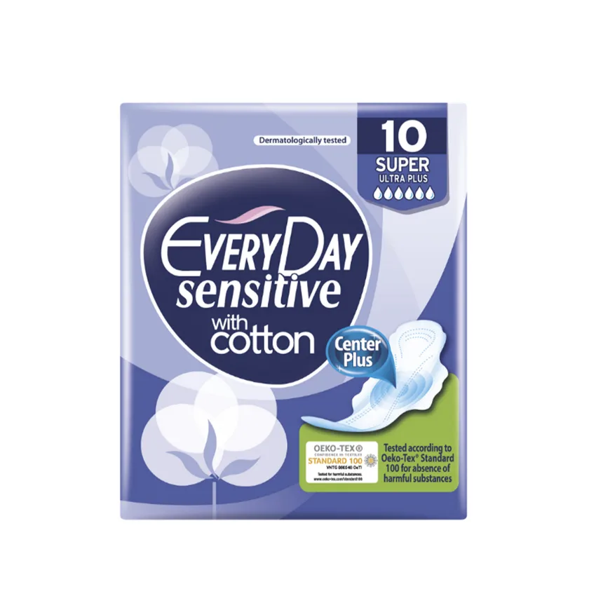 فوط صحية نسائية إيفري داي EveryDay – كل يوم الحساسة سوبر 10 قطع ايفريدي فوط نسائية