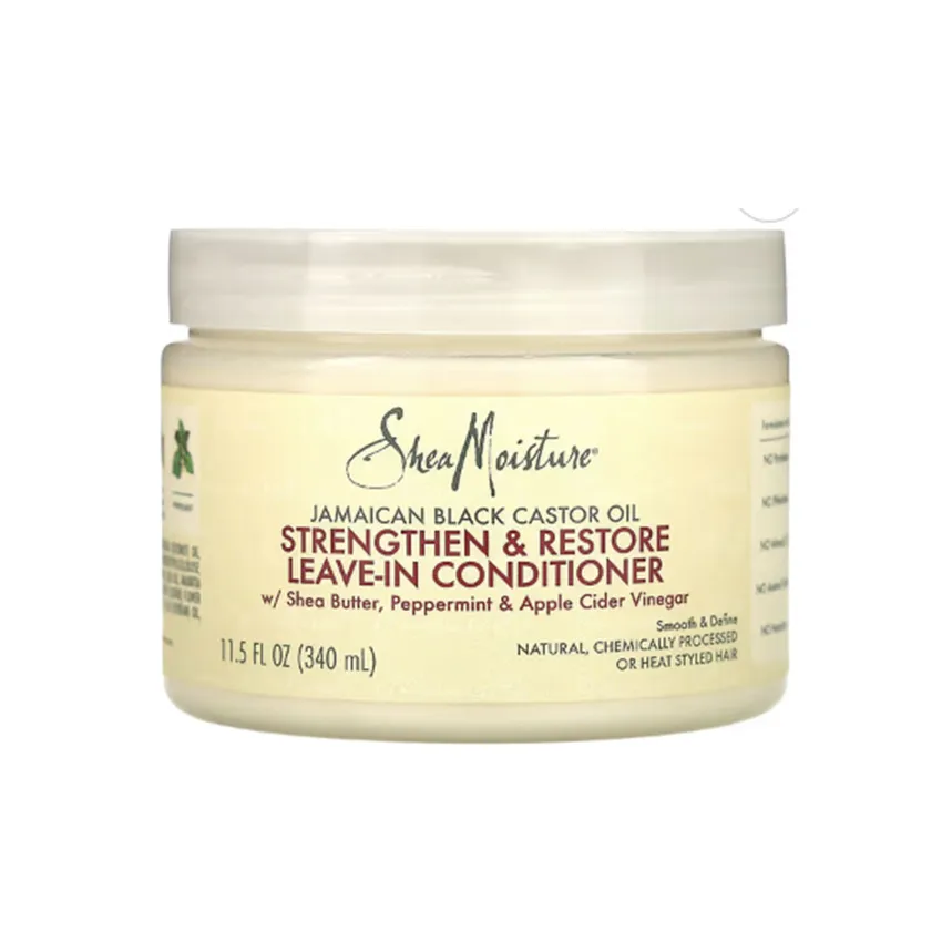 شيا مويستشر SHEA MOISTURE زيت الخروع الأسود الجامايكي، لتقوية وترميم البلسم الذي يُترك على الشعر، 11.5 أونصة سائلة (340 مل)